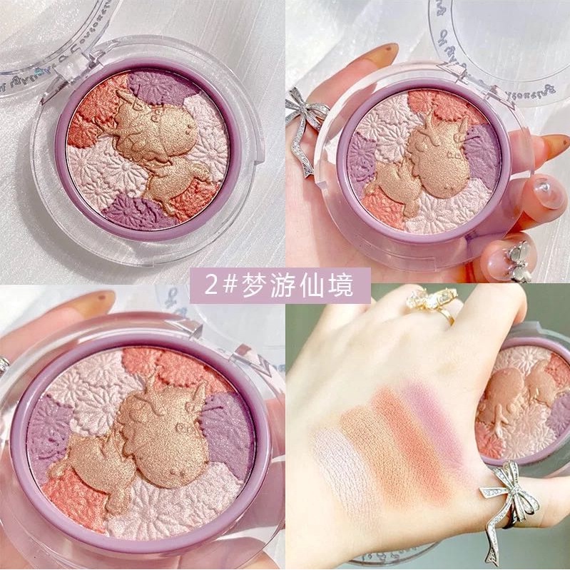 Phấn Má Hồng Cvz Thiết Kế Hình Kỳ Lân Dễ Thương