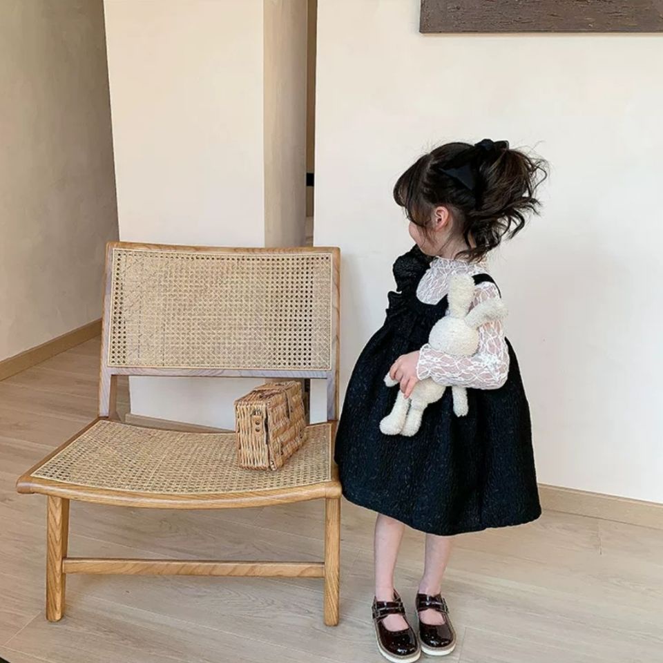 Áo ren lưới mỏng tay dài thời trang mới xuân thu 2021 cho bé gái