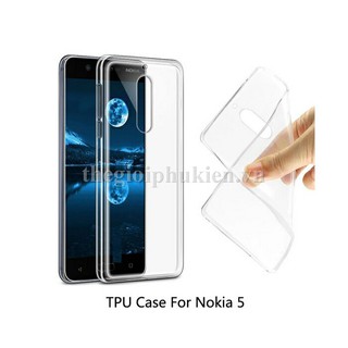 Ốp lưng silicon dẻo trong suốt Nokia 5, Nokia 5.1 Plus