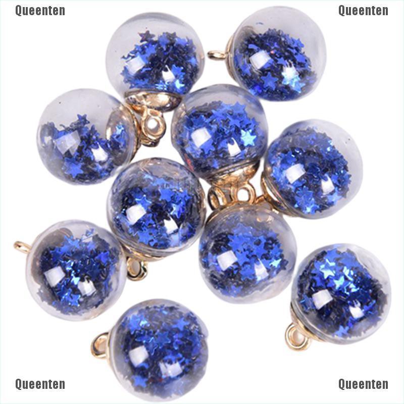 ★Nữ Hoàng★Bộ 10 Mặt Dây Chuyền Kính Hình Ngôi Sao Năm Cánh