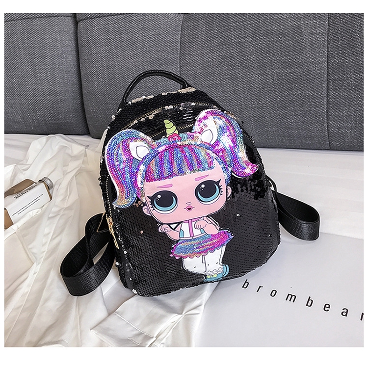 3d Lol Surprise Doll Kids Sequin Backpack Backpack Neo Kids Korea Balo Cute Túi Bé Gái