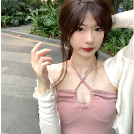 Happy-store ❤️ Áo croptop cột dây đủ màu sexy