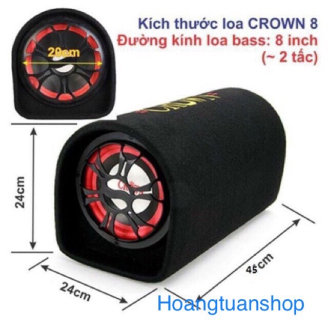 [Freeship toàn quốc từ 50k] Loa Crown 8 ĐẾ TRÒN.