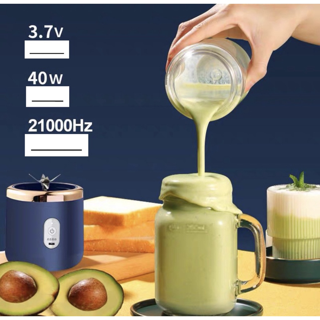 Máy xay sinh tố cầm tay mini sạc pin , Máy say sinh tố cầm tay đa năng mini 300ml