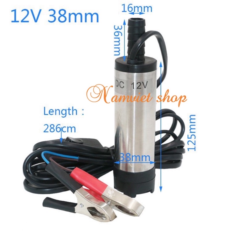 Bơm chìm 12V -24V/ bơm tõm/ bơm dầu 12V -24V/ bơm nước mini/ 12V/ 24V
