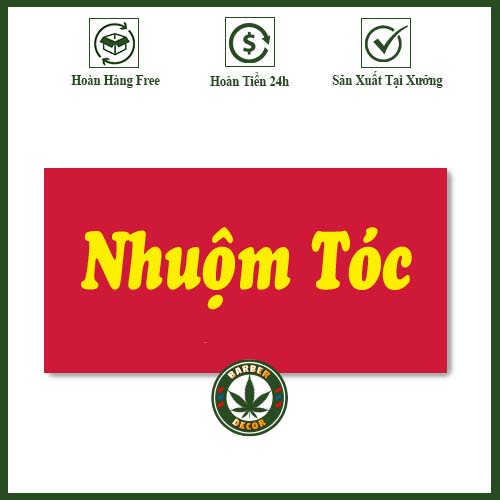 Thẻ Cứng Decor Trang Trí Các Dịch Vụ Quán Tóc - Barber Shop Gắn Tường, Kính Làm Theo Yêu Cầu
