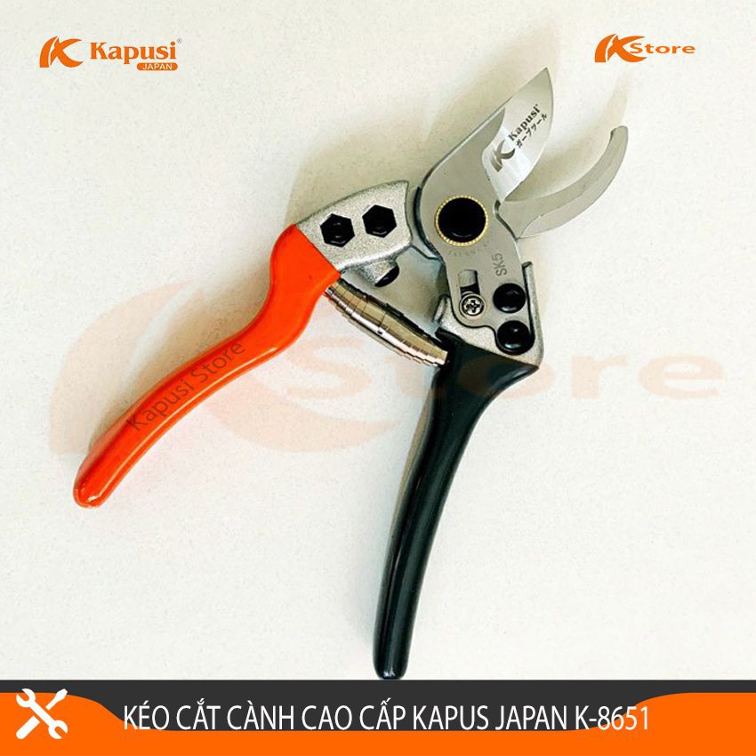 Kéo Cắt Cành Cao Cấp Kapusi Japan K-8651, Kéo Tỉa Cành Cây Nhật Bản