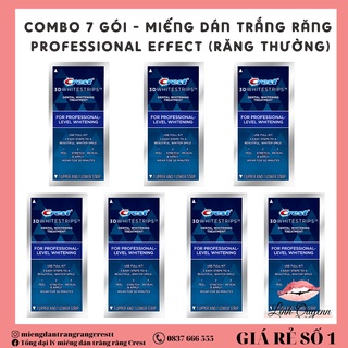 Miếng dán trắng răng Crest Professional Effect - Combo 7 gói