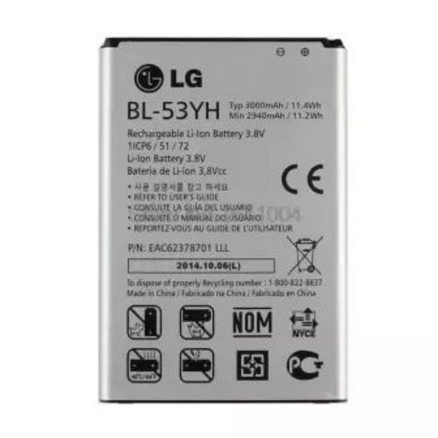 Pin LG G3 (BL - 53YH ) dung lượng 3000mAh