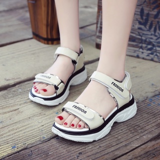 Giày Sandal Thể Thao Mùa Hè Đế Phẳng Quai Dán Phong Cách Mới Cho Nữ Sinh dép quai hậu nữ dép sandal nữ dép sandal nữ quai hậu giày quai hậu nữ giày sandal nữ