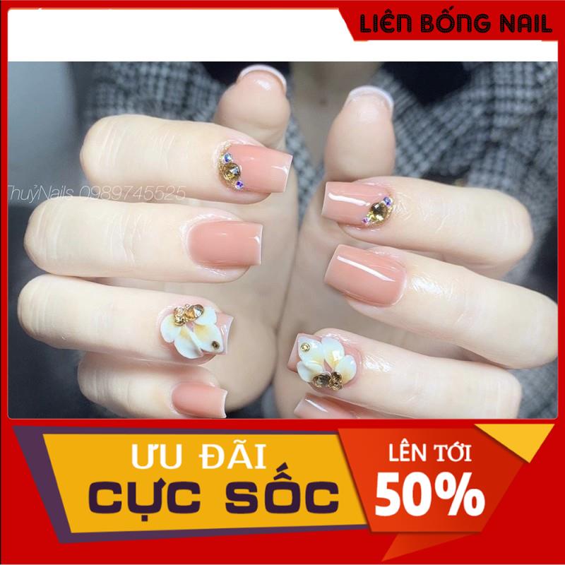 Hoa góc bốn cánh - Hoa bột nail