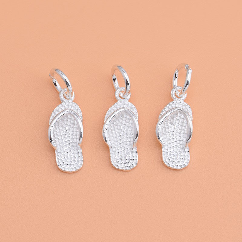 Charm bạc móc treo dép tông lào loại bé DIY - Charm Bạc 925 - Mã CB360-2
