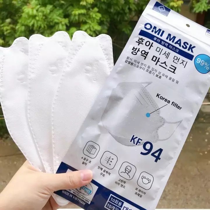 Thùng 300 chiếc khẩu trang y tế 4 lớp kf94 OMI MASK, khẩu trang 4d chống bụi mịn và kháng khuẩn thời trang Hàn Quốc