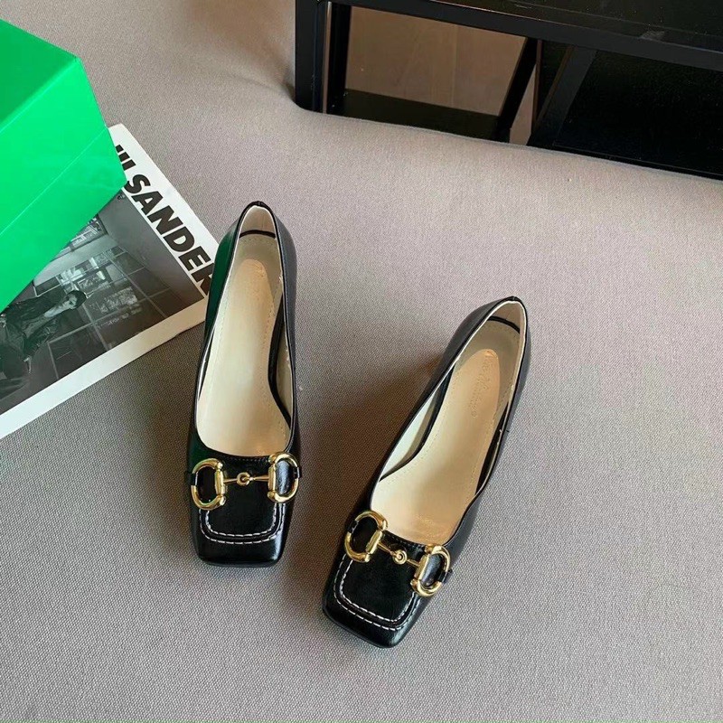 HÀNG FULL BOX CÓ SẴN Giày gót vuông khoá ngang 5cm