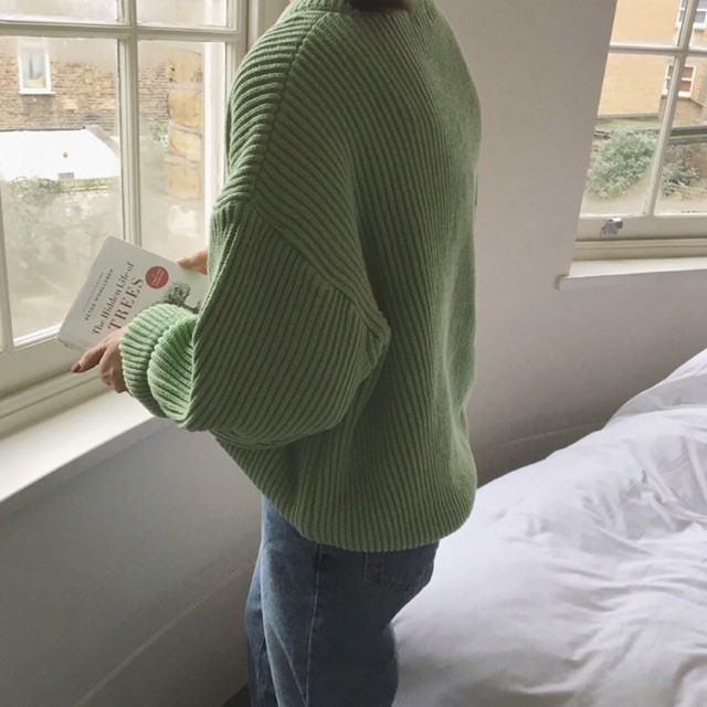 Áo Basic Sweater gân đủ màu mùa Thu - Đông style Hàn Quốc