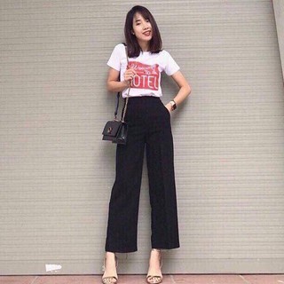 Quần ống rộng siêu hot cực dễ phối đồ