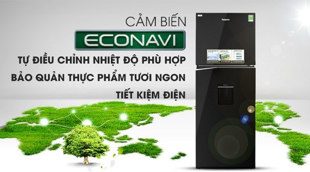 Tủ lạnh Panasonic inverter 366 lít NR-BL381WKVN