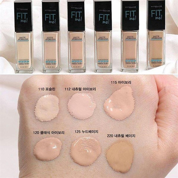 Kem nền mịn lì, tiệp mọi tone da Maybelline Fit Me Foundation Matte Poreless