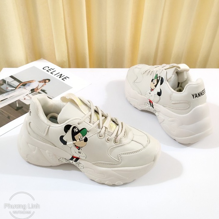 Giày Sneaker M.L.B boston Mickey trắng, hồng [hỗ trợ đổi trả]