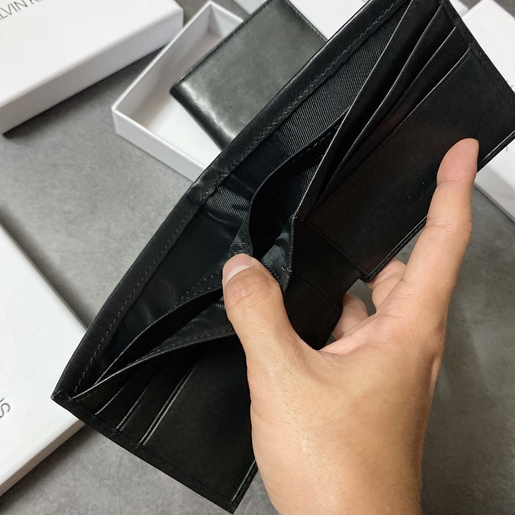 Ví ngắn nam logo full sọc giữa - V370