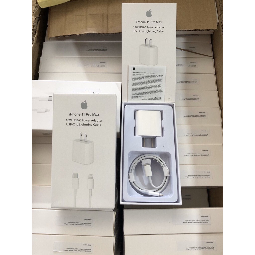 Bộ sạc nhanh 20W PD, USB-C To Lightning, hàng linh kiện zin US , hỗ trợ sạc ipad iphone 8/8P/X/XS/11/11Pro