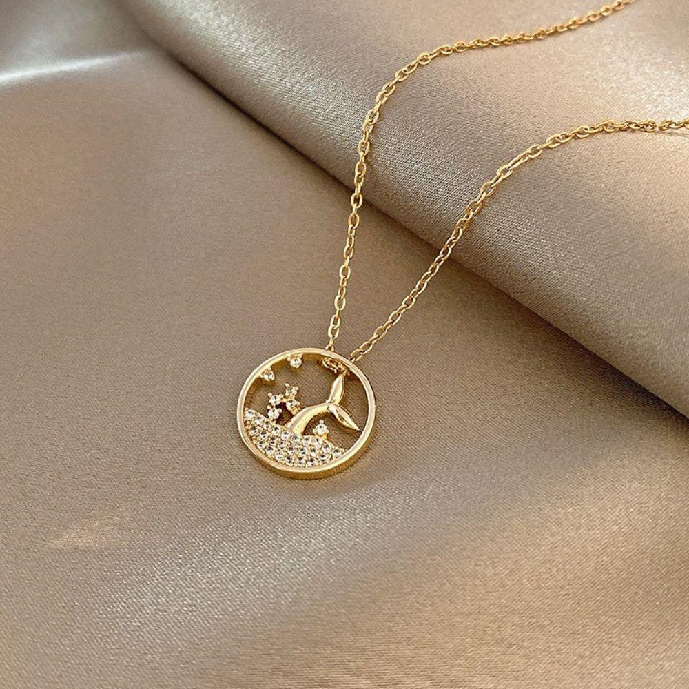 AROMA Vòng cổ Mặt Đuôi Cá Thời Trang Chất Lượng Cao Cho Nữ