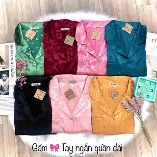 Bộ ngủ gấm cao cấp cộc dài
