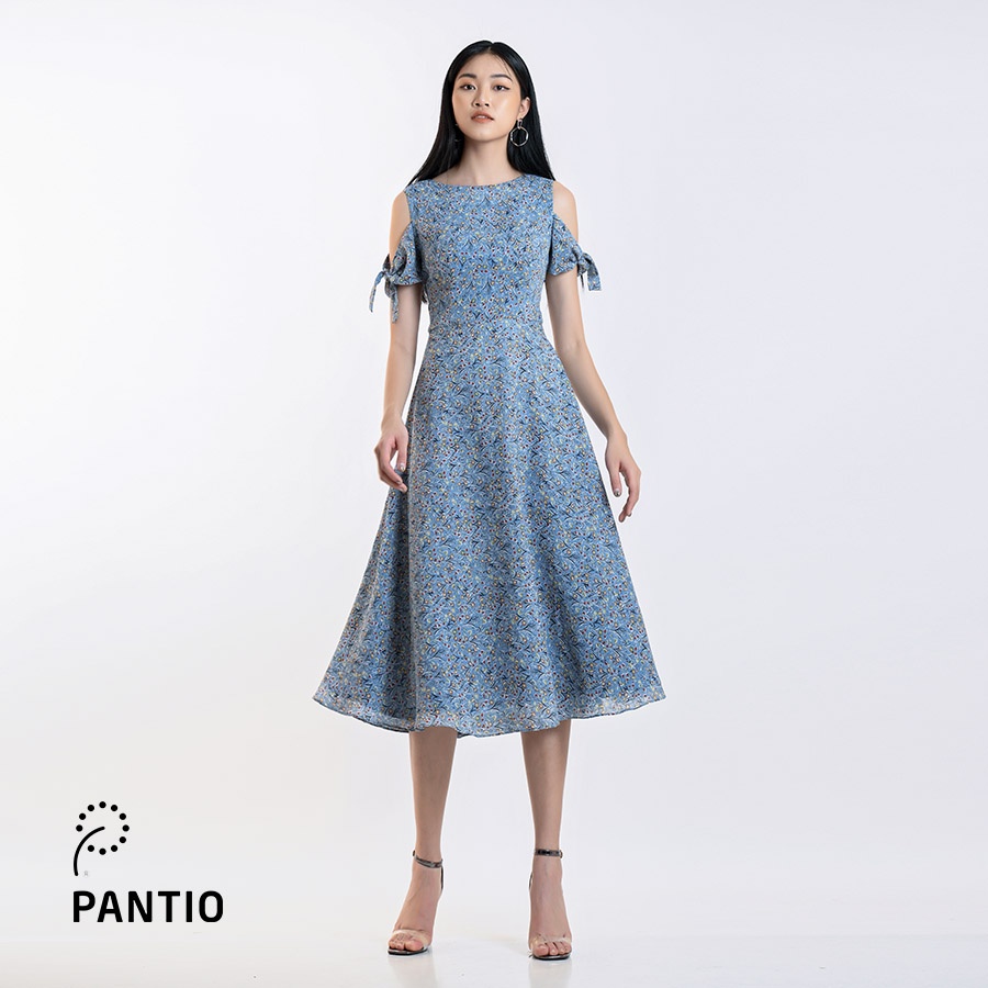 Đầm dạo phố phối hoạ tiết hoa nhẹ nhàng FDP32264 - PANTIO