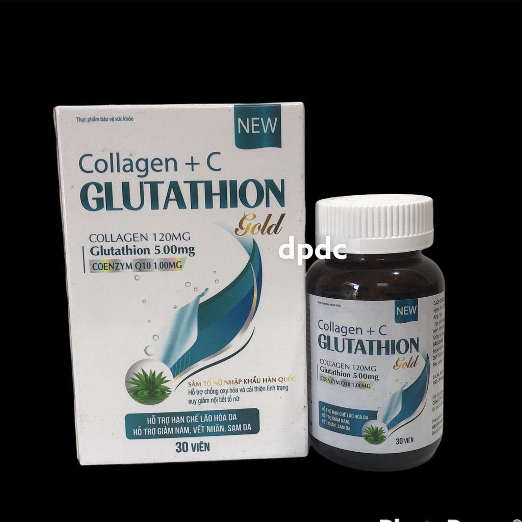 Viên Uống Đẹp Da Collagen + C Glutathion Gold New. Hết Nám, Sạm Da, Đẹp Da, Hạn Chế Lão Hóa Da, Giảm Vết Nhăn
