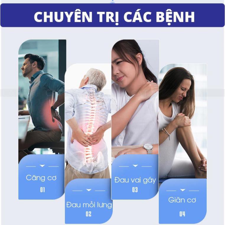 [Hàng chính hãng] Máy Massage Cầm Tay Cao Cấp Cát Á 6 đầu trị liệu, 20 chế độ rung EM003 -  Bảo hành 12 tháng