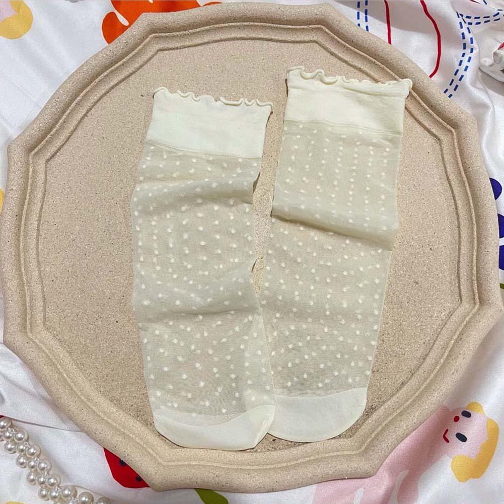 Vớ Lolita In Họa Tiết Trái Dâu Phối Ren Thoáng Khí Thời Trang Mùa Hè Cho Nữ 26E