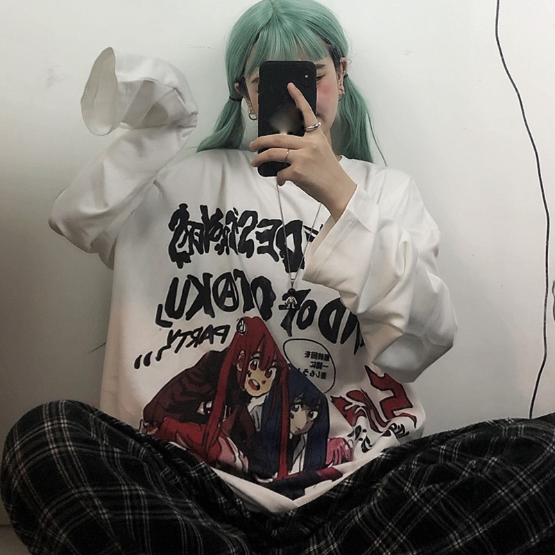 Áo Thun Dài Tay Mềm Mại In Hình Anime Nhật Bản Dành Cho Nữ | BigBuy360 - bigbuy360.vn