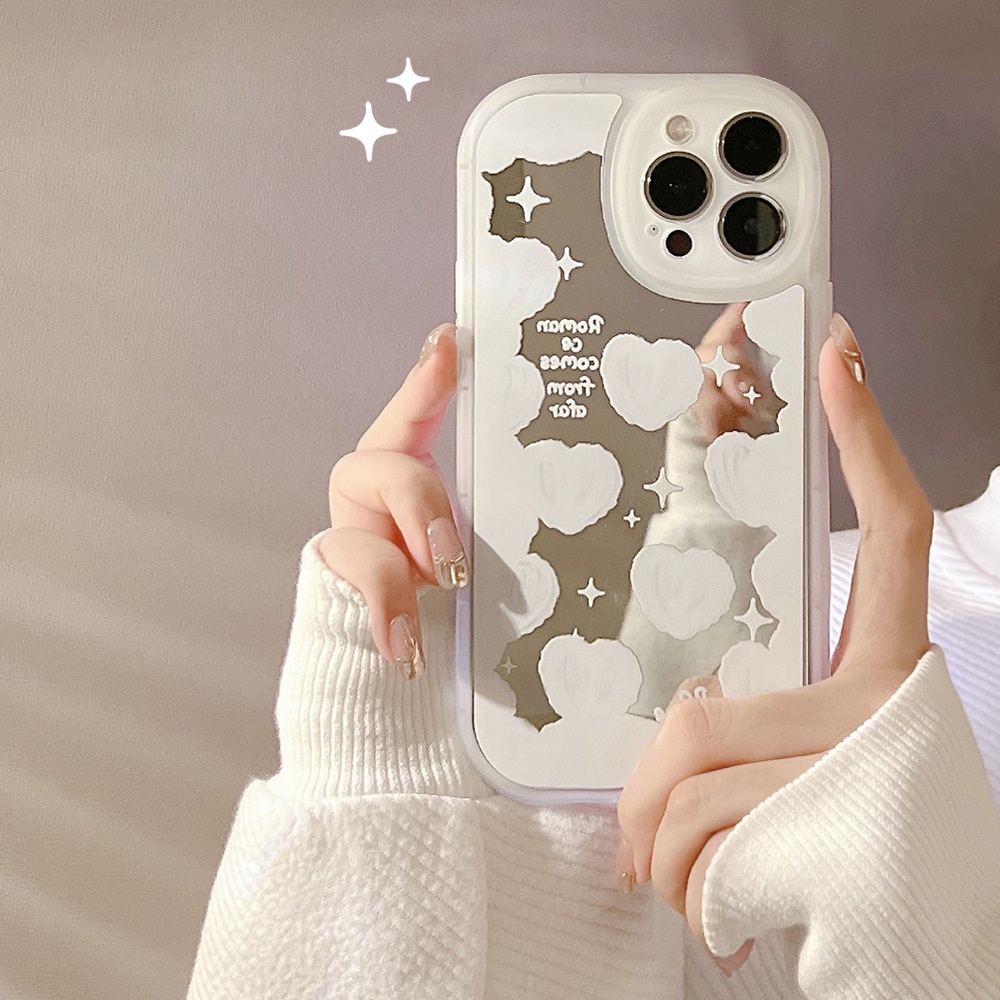 Ốp lưng iphone Ốp Điện Thoại Tráng Gương Trang Điểm Họa Tiết Bầu Trời Sao Dành Cho Iphone 13 13 Pro Max 12 Xs 11 RK CASE-III