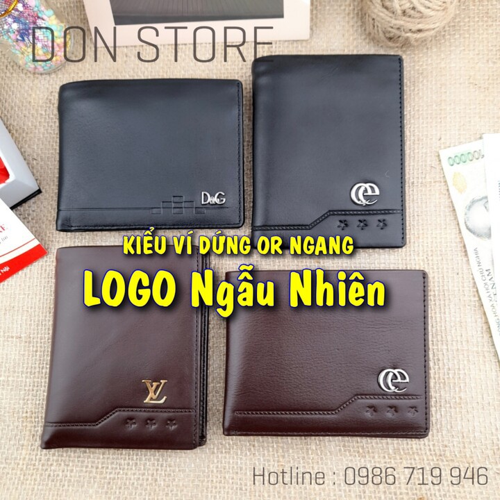 [HOT] Ví Nam Da Bò Thật Thiết Kế Thời Trang Logo Cá Tính Kiểu Đứng & Ngang Mẫu Mới 2021 ( Bảo Hành 12 Tháng )