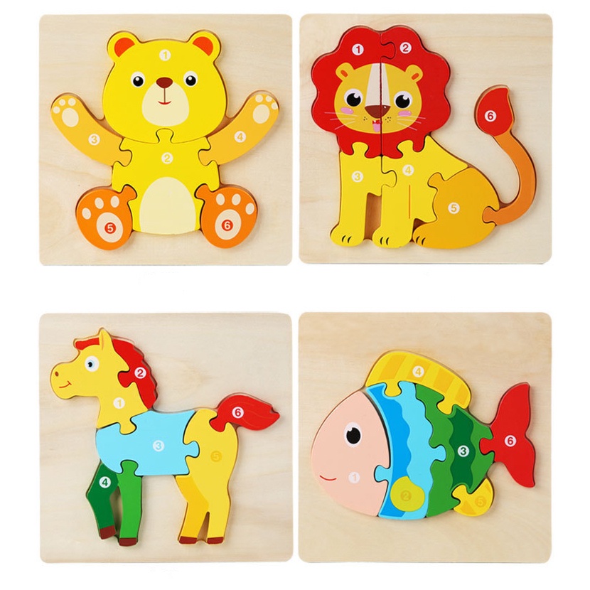 Tranh ghép hình 3d bằng gỗ  giúp bé phát triển khả năng ghi nhớ hình ảnh và tưởng tượng, tư duy phân tích