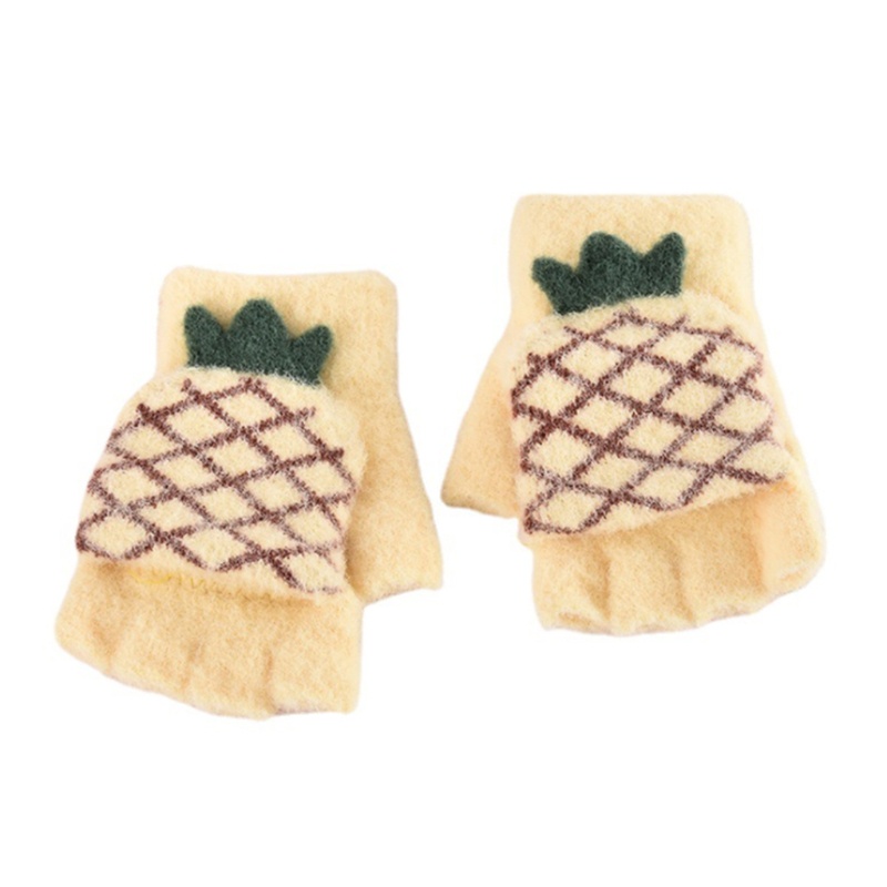 Găng Tay Hở Ngón Mềm Mại Giữ Ấm Mùa Đông Cho Bé