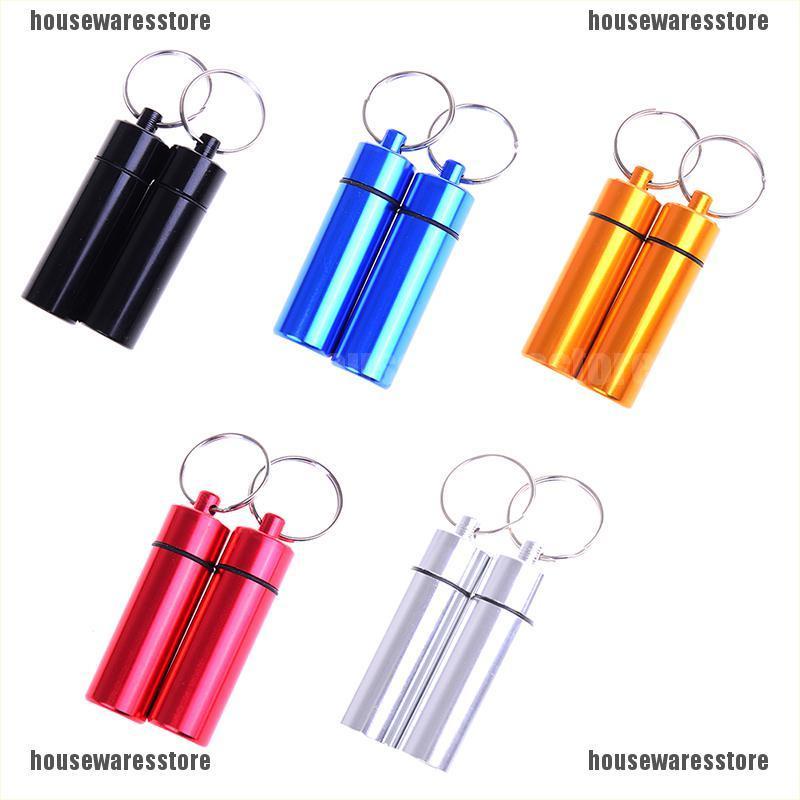 Bộ 2 Hộp Đựng Thuốc Bằng Nhôm Chống Thấm Nước Kèm Chìa Khóa Tiện Dụng