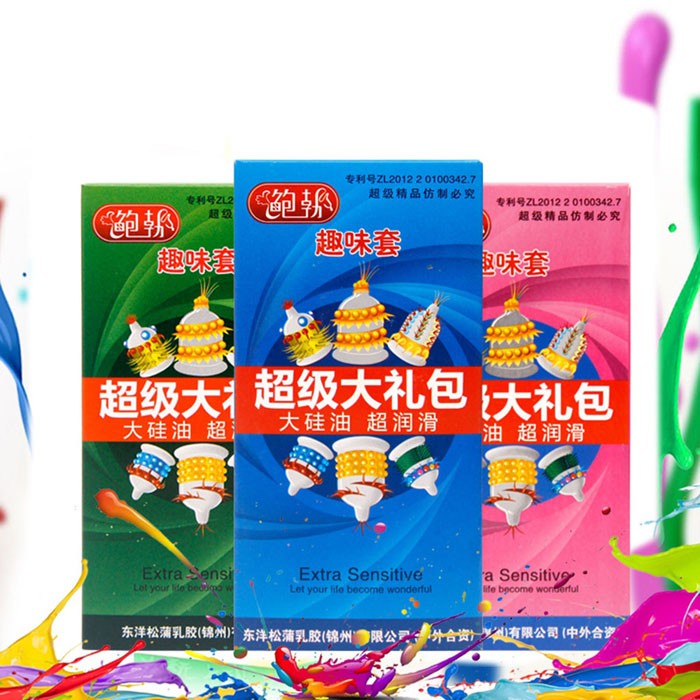 Bao Cao Su Gai Đầu Rồng RUNBO TẠO CẢM GIÁC MẠNH - Hộp 6 cái 6 kiểu