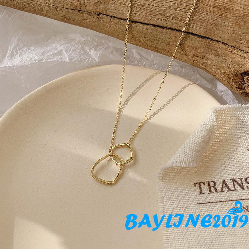 Dây chuyền nữ mặt nhẫn đôi đơn giản cho nữ