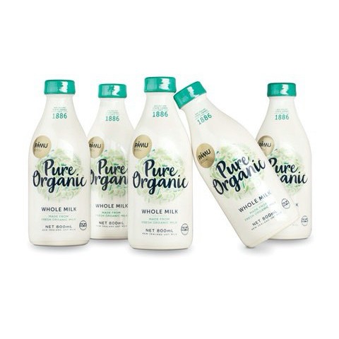Sữa Tươi Nguyên Chất Tiệt Trùng Hữu Cơ PAMU - PURE Organic Chai 800ml