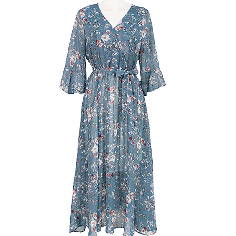 Váy hoa dáng dài mẫu mới 2020 MORAN Hàn Quốc (ORDER)- Có ảnh thật | BigBuy360 - bigbuy360.vn