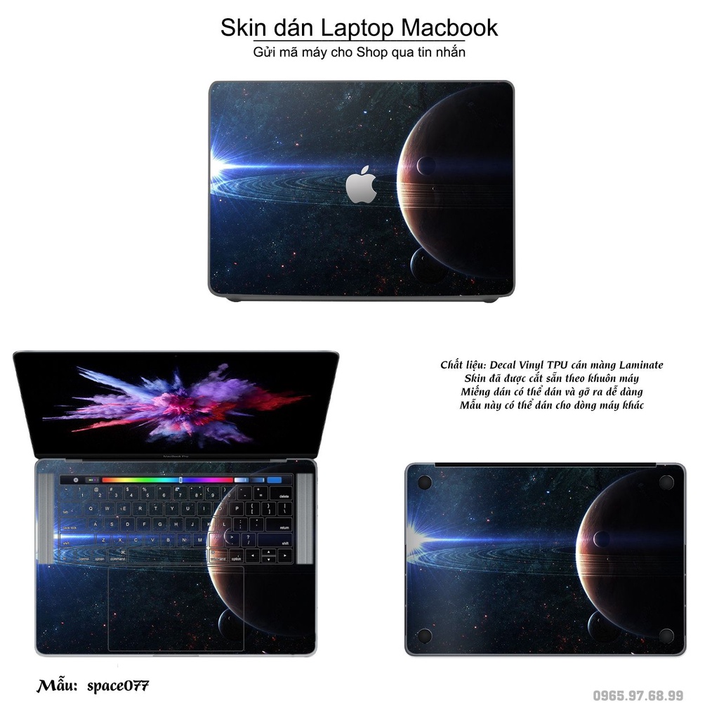 Skin dán Macbook mẫu không gian (đã cắt sẵn, inbox mã máy cho shop)