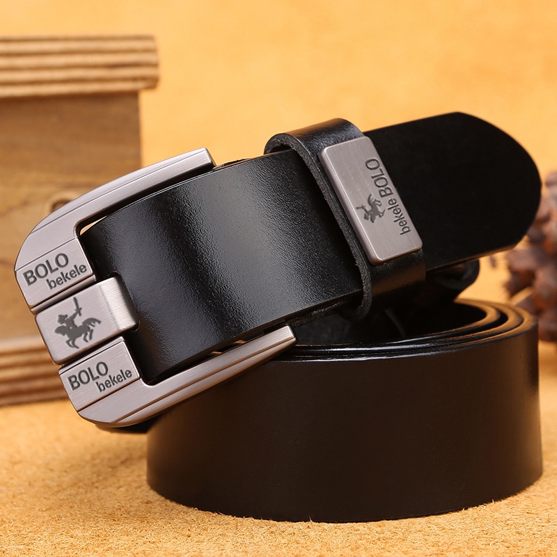 Thắt Lưng Nam Da Bò, Nịt Nam Phong Cách Hàn Quốc - Dây Nịt Khóa Chôt Dn 2222