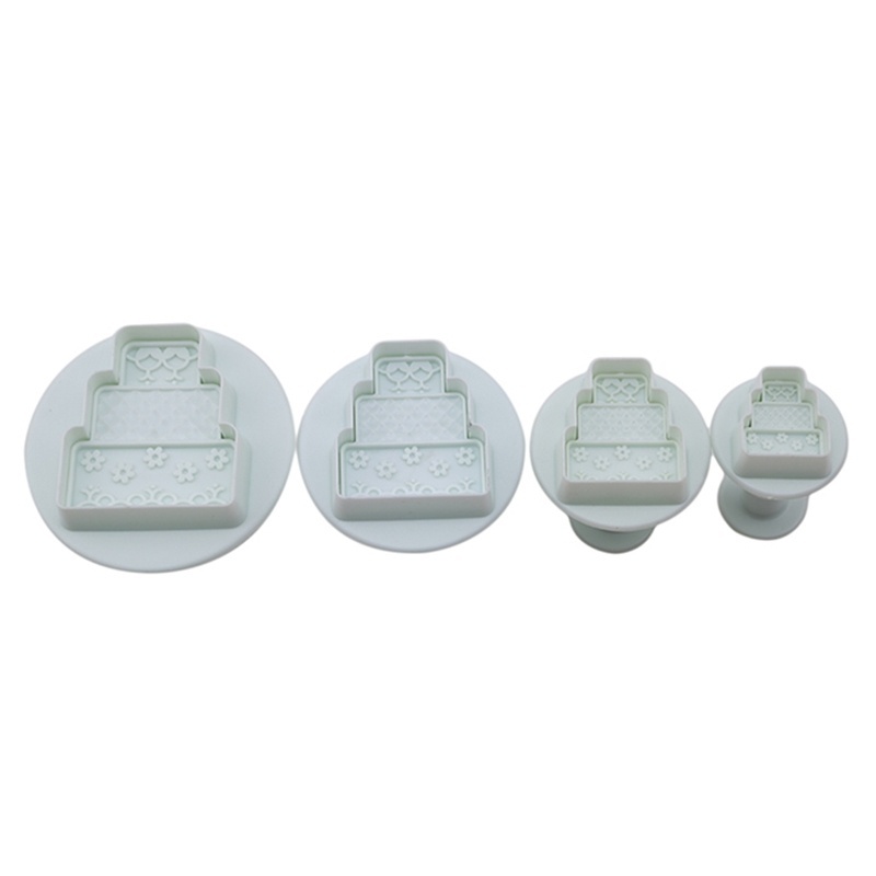 4pcs Cake Cookie Cutter Fondant Cupcake Mold Decorating Tool