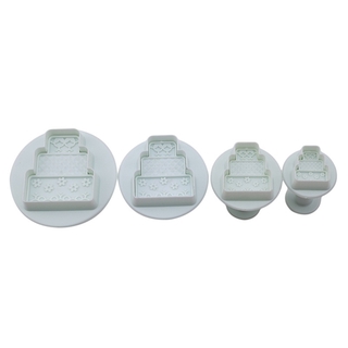 4pcs Cake Cookie Cutter Fondant Cupcake Mold Decorating Tool