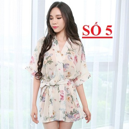 [Freesize 40-60kg] Áo choàng ngủ sexy chiffon hoa sale giá rẻ - VN100094 | BigBuy360 - bigbuy360.vn