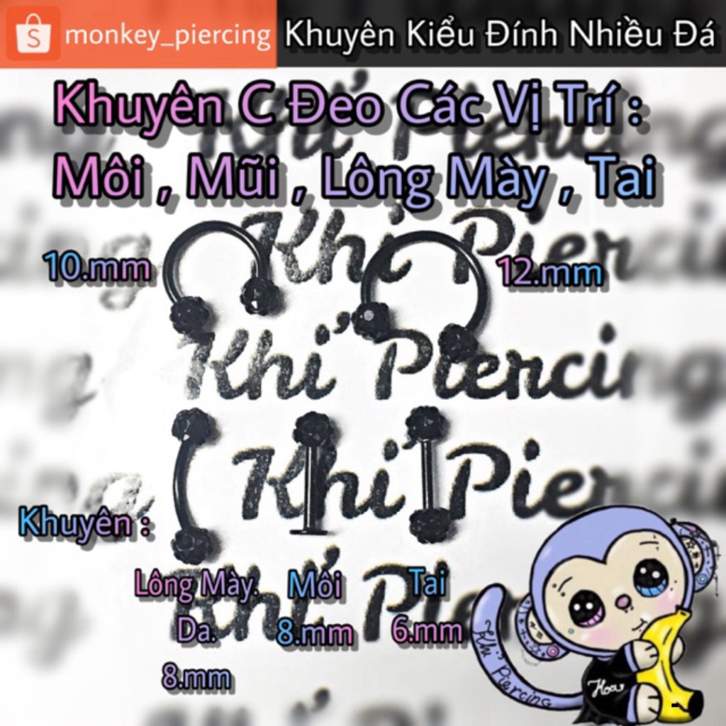 Khuyên Xỏ Các Loại : Khuyên Môi , Khuyên Tai , Khuyên Mũi , Khuyên Lông Mày , Khuyên Da , Piercing