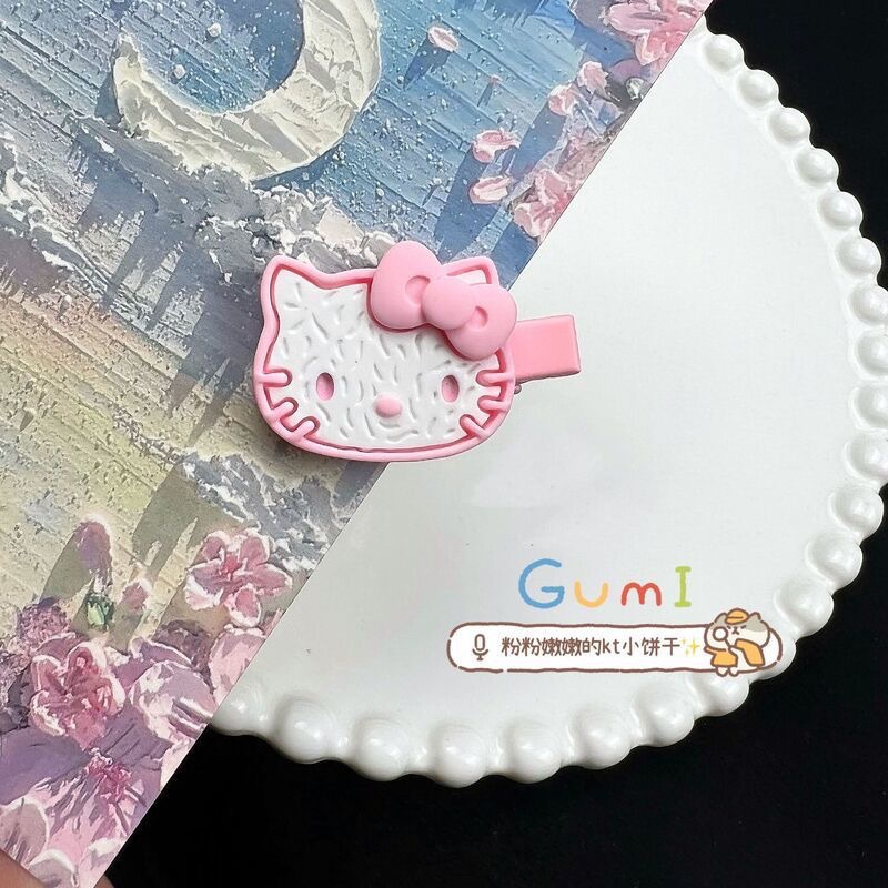 Kẹp Tóc Mái Hình Hello Kitty Màu Hồng Ngọt Ngào Phong Cách Nhật Hàn Thời Trang Mùa Hè Cho Nữ