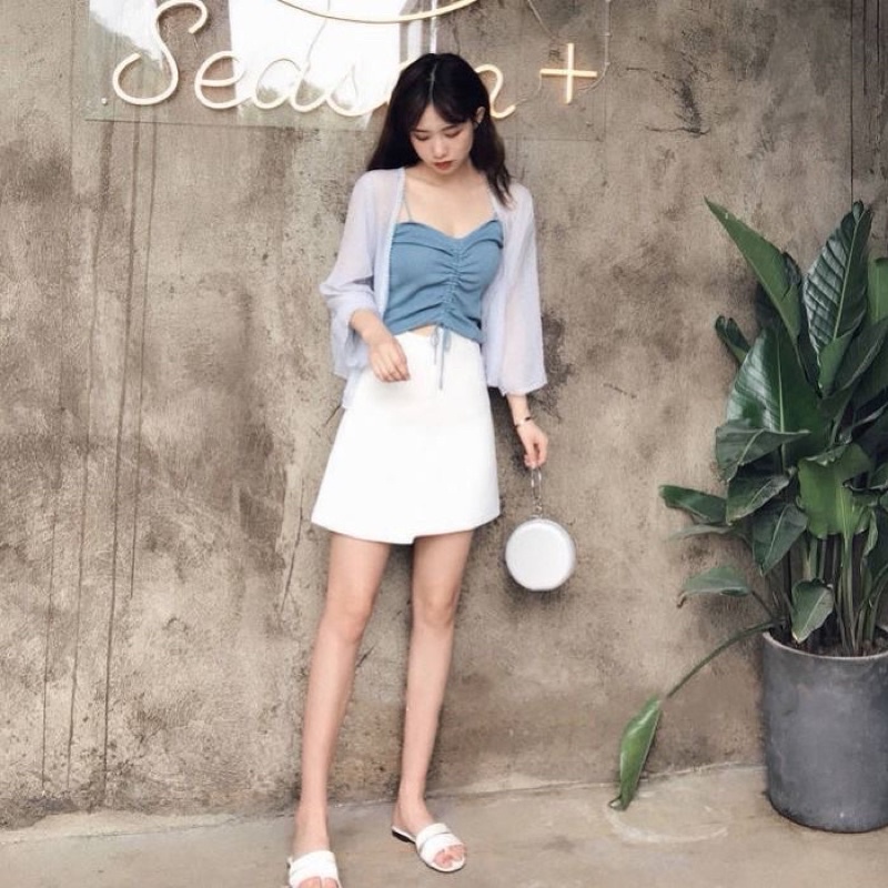 [Mã FAMARAL2 giảm 10K đơn 50K] Áo Khoác Cardigan Dệt Kim Mỏng Xinh Xắn Cho Nữ