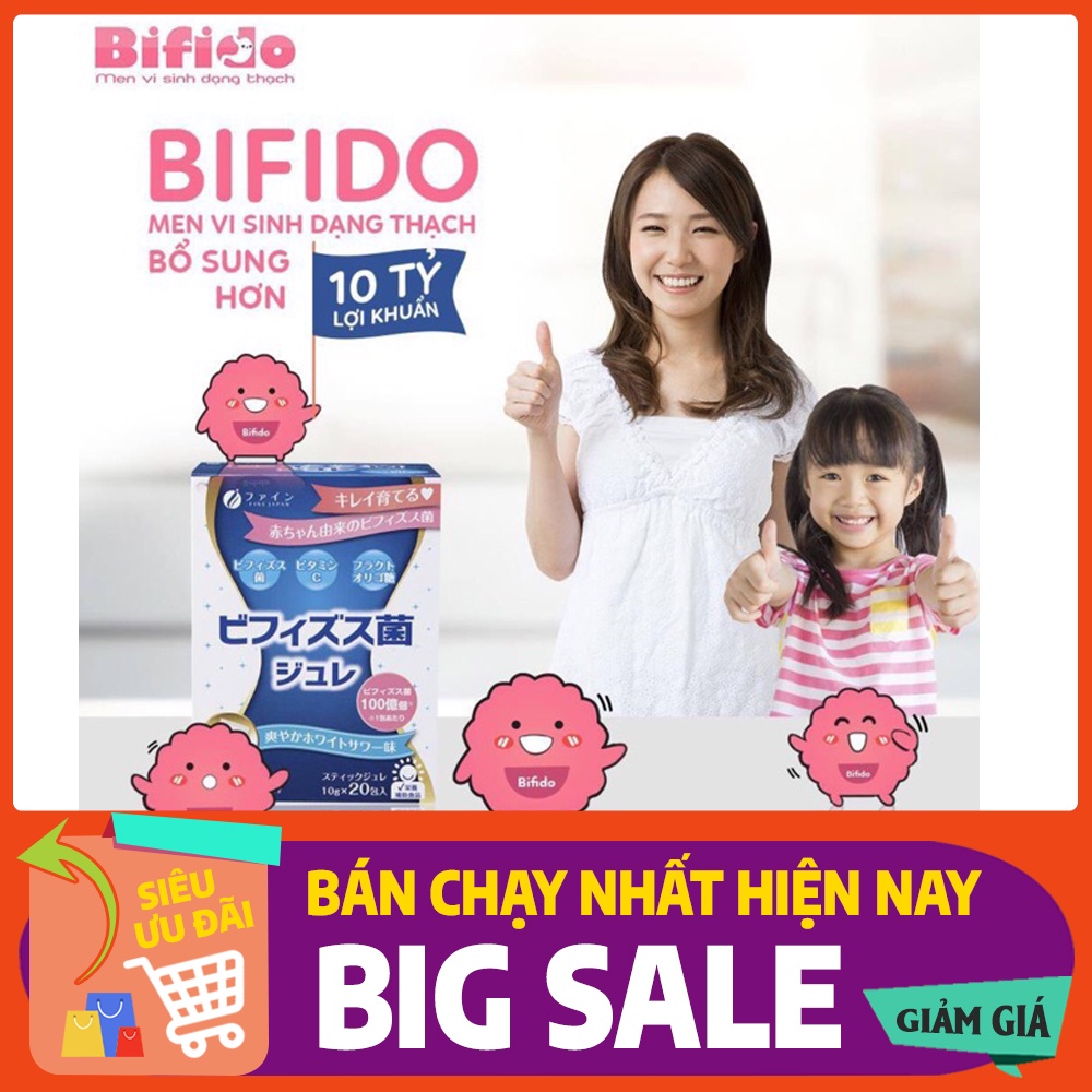 Men Vi Sinh Dạng Thạch BIFIDO,Cân Bằng Lợi Khuẩn Đường Ruột,Giảm Triệu Chứng Táo Bón Nhanh